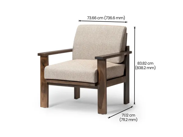 Athena Single Seater Sofa with Centre Table